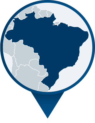 Mapa do Brasil indicando a presença da Rohmes